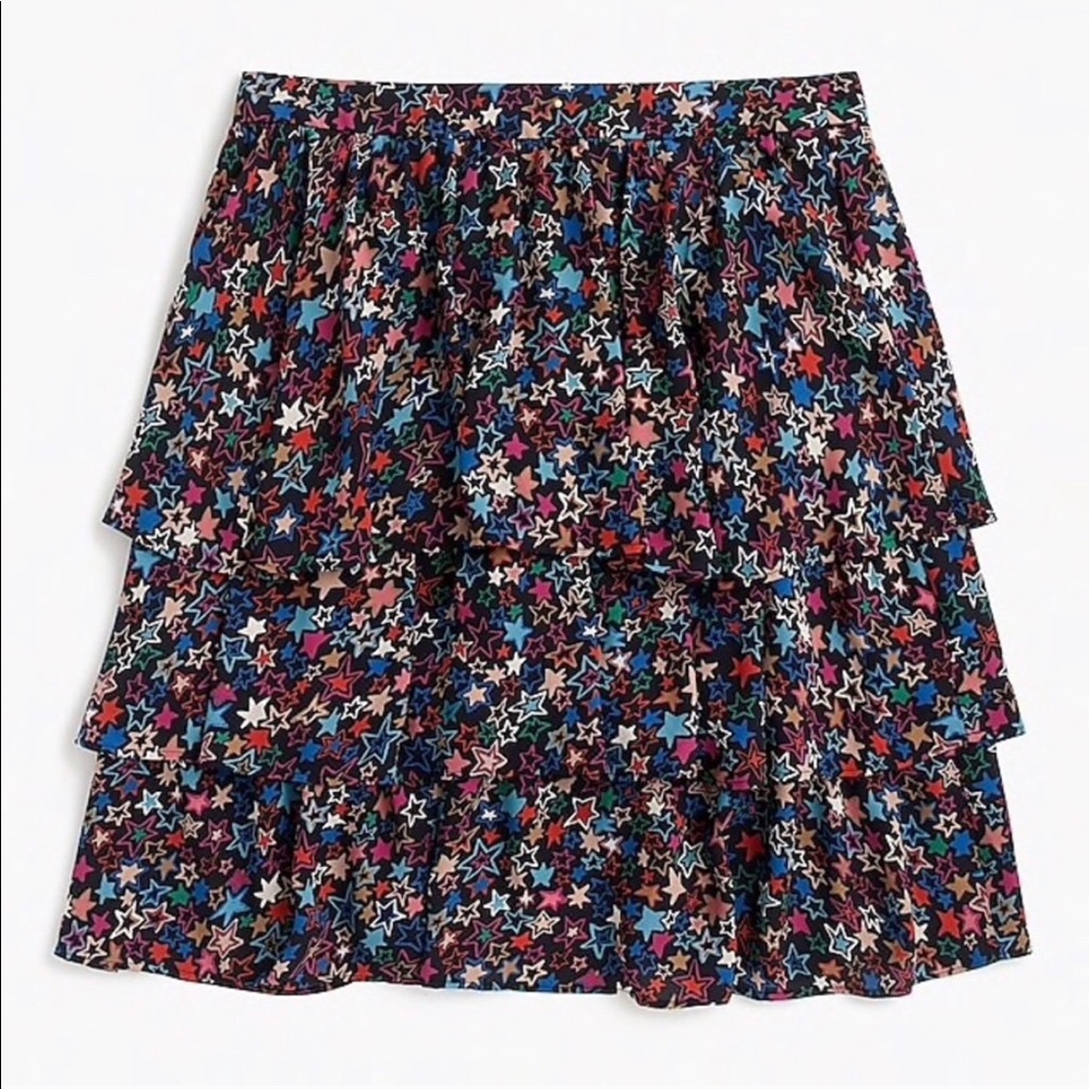 J.Crew Tiered Skirt in Kaleidoscope